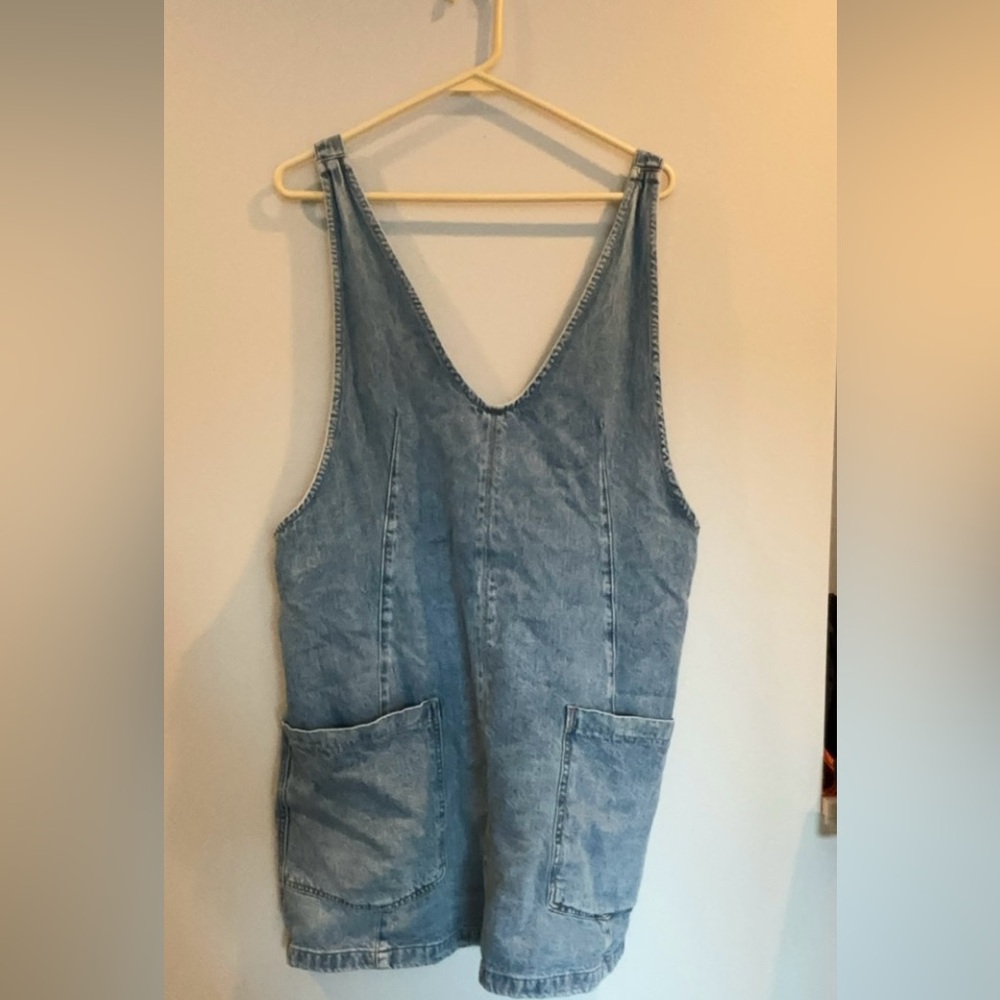 Free People Denim Overall Dress